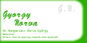 gyorgy morva business card